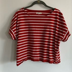 Madewell - Crop Top in poppy stripe - Size large